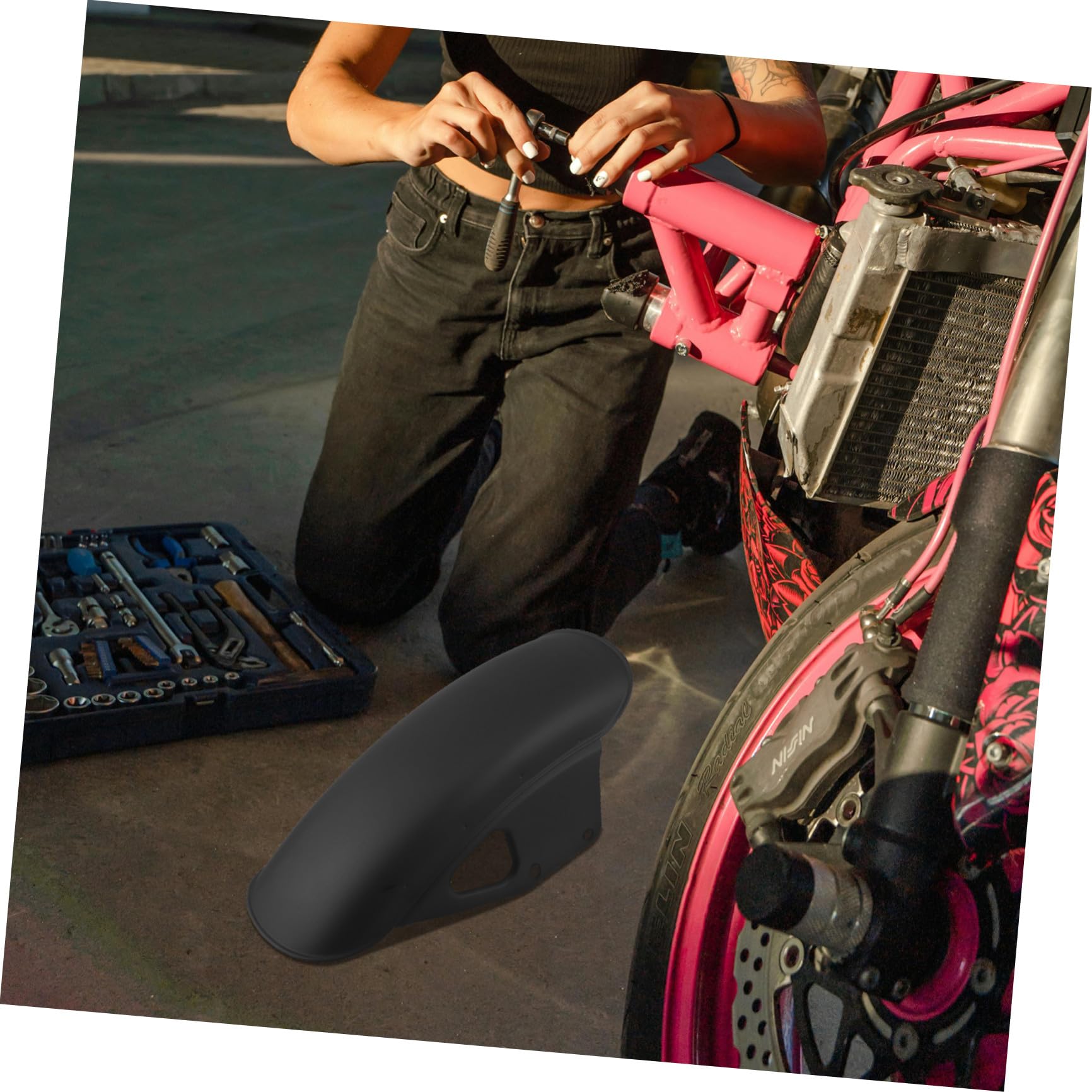 VALICLUD Parafango Moto Gn125 Anteriore e Posteriore in Ferro, Paraspruzzi Sostitutivo per Scooter, Accessori Esterni per Protezione Ruota e Uso Urbano e Fuoristrada