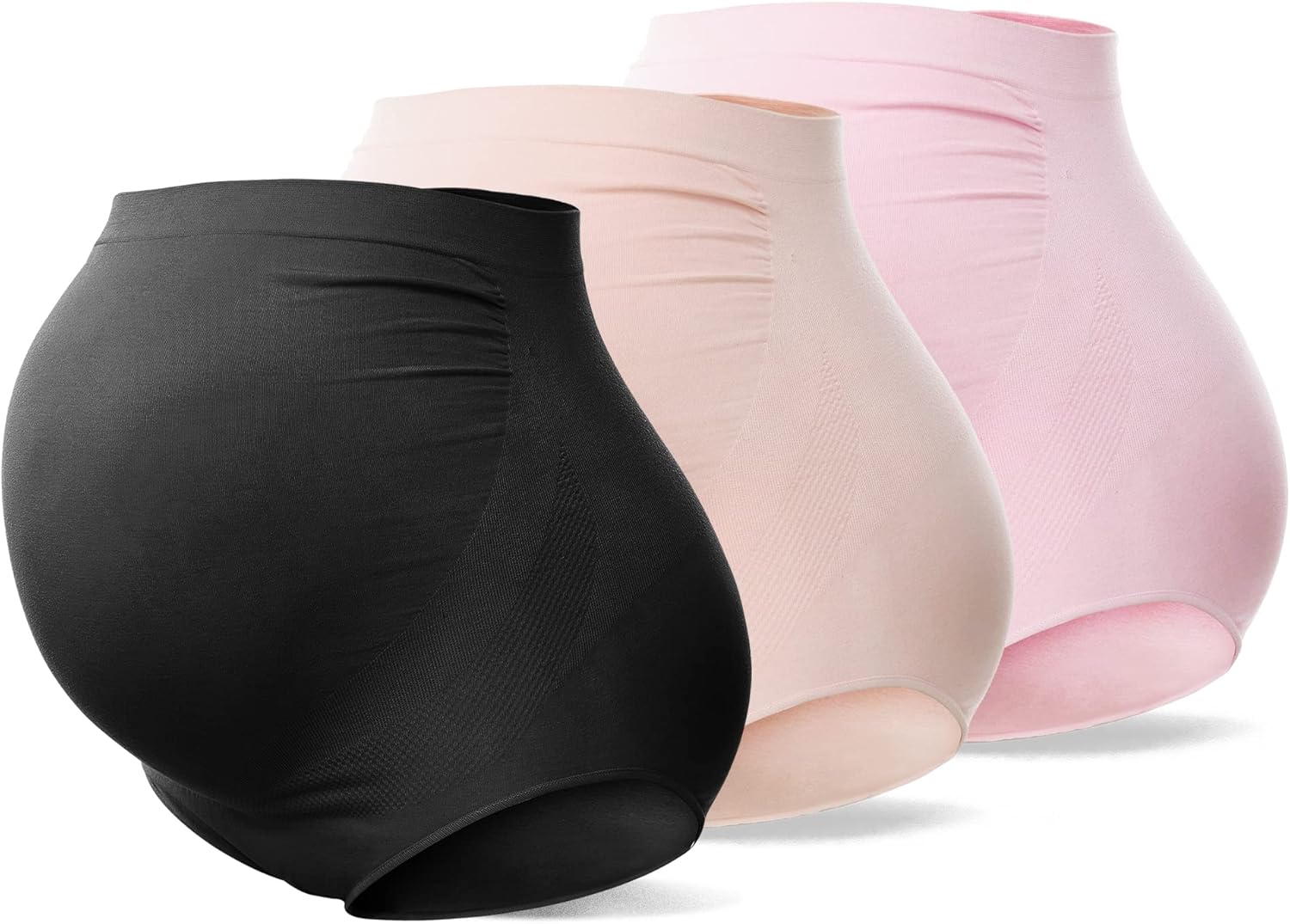 SUNNYBUY Women's Maternity High Waist Underwear Pregnancy Seamless Soft Hipster Panties Over Bump