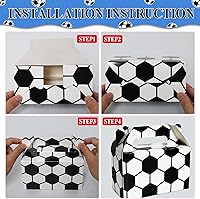 Vista 4 de Tevxj Paquete de 12 cajas de regalo para fiesta de fútbol, bolsas de dulces de fútbol, bolsas de golosinas y aperitivos para fiestas deportivas