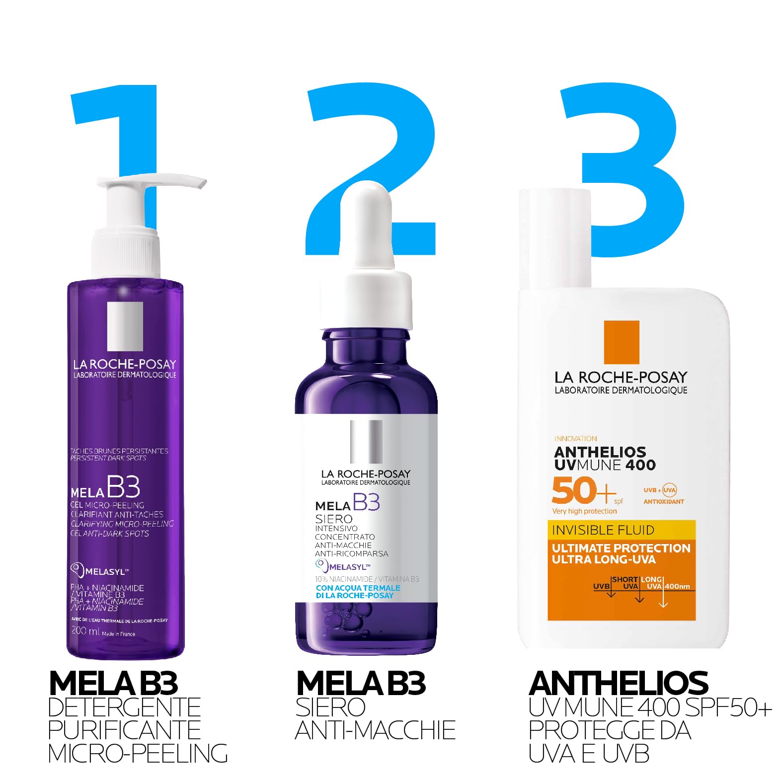 La Roche Posay Mela B3, Siero Intensivo Concentrato Anti-Macchie, Per Tutti i Tipi di Pelle, Azione Anti-Ricomparsa, Incarnato Più Luminoso e Uniforme, Arricchito con Melasyl e Niacinamide, 30 ml
