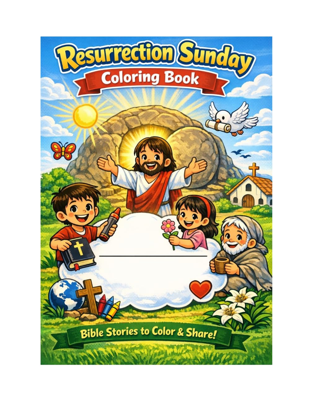 Resurrection Sunday: A Christian Easter Coloring Book for Kids and Toddlers