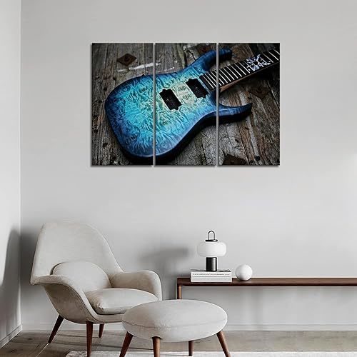 Miniatura 5 de Lienzo decorativo de pared de guitarra para sala de música, impresión de imagen en lienzo para decoración de pared de estudio, regalo