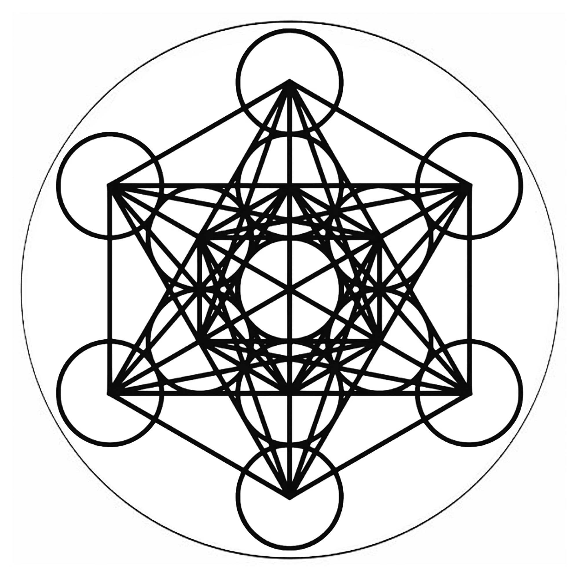 SIMBOLIKS Pendientes Metatron Geometría Sagrada Acero Inoxidable Amuleto Protección Energía Equilibrio Yoga Reiki Meditación