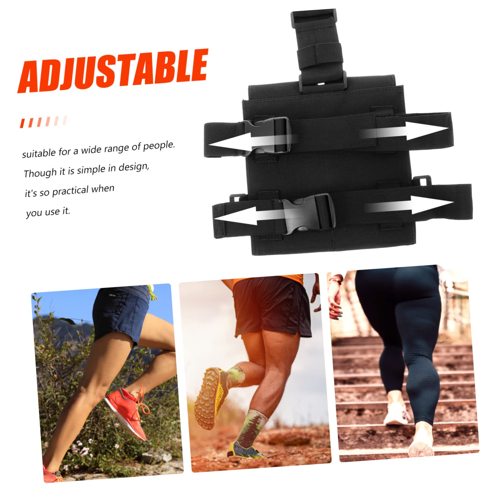 Gatuida Marsupio Tattico la Coscia, Borsa da Gamba Oxford, Nero, Multiuso, Comodo da Indossare per attività Outdoor e Arrampicata