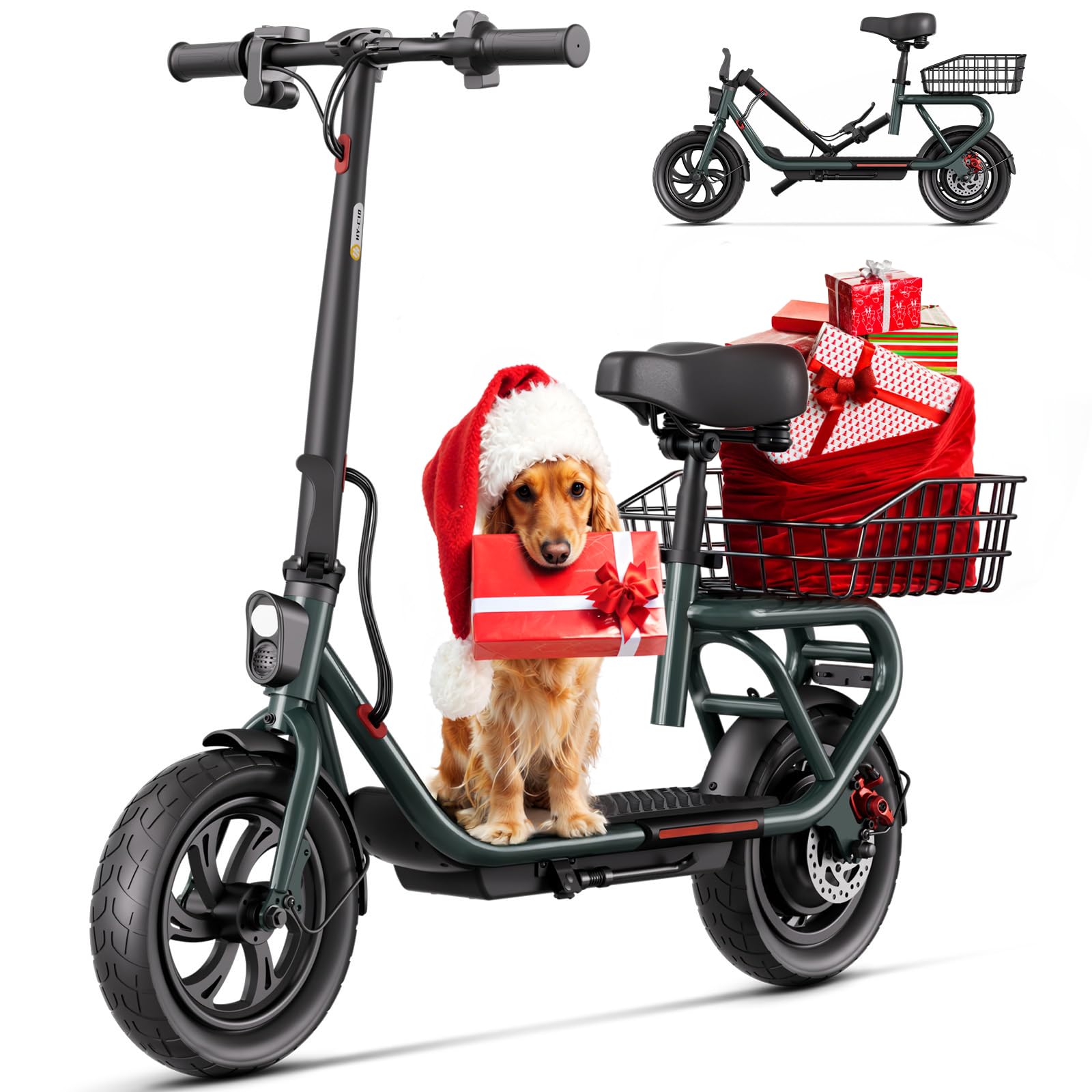 SISIGAD Electric Scooter, 8.5"/10"/12" Tires, Peak 500W/700W Motor, 19/25Mph, 15/30 Miles Long Range, Folding Scooter Adults for Commuting