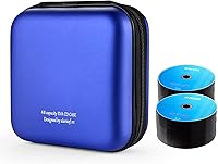 Vista 2 de alavisxf xx Funda para CD, funda protectora de EVA para 48 unidades, Blu-ray y DVD, portátil, con cremallera, soporte para CD, organizador