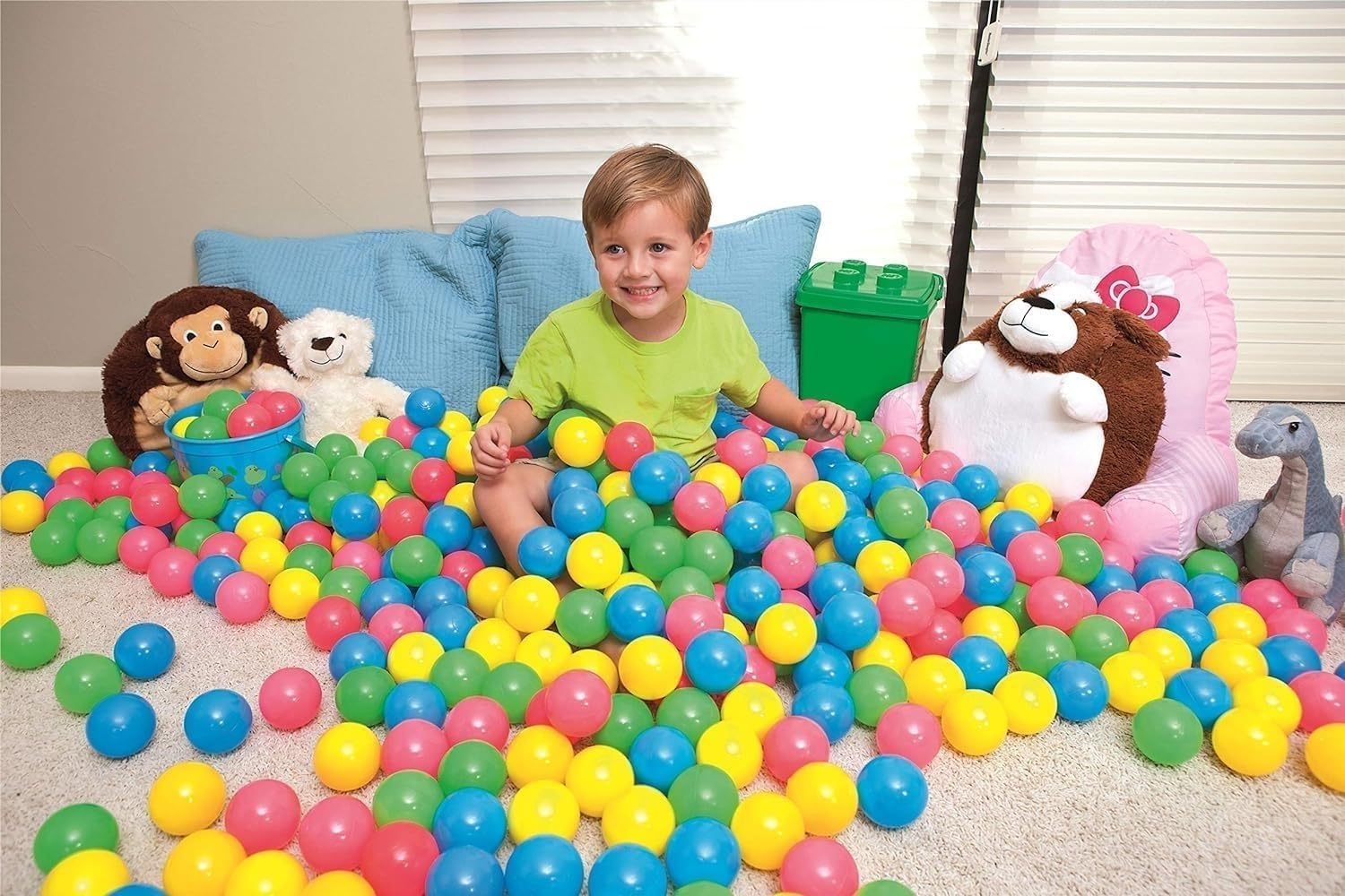 Sacca con Palline Colorate Cesta con 40 Palline Colorate ∅ 7 cm per Bambini in Rete Richiudibile Piscina Cameretta Gioco 40 Palline Palline di Plastica Colorate Gioco per Bambini (B)