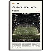 SPASAV Unframed 11"x17" SuperdomeStadium Canvas Print New Orleans Home Field Wall Art for Saints Fans, Sports poster for Game Room or Man Cave Decor
