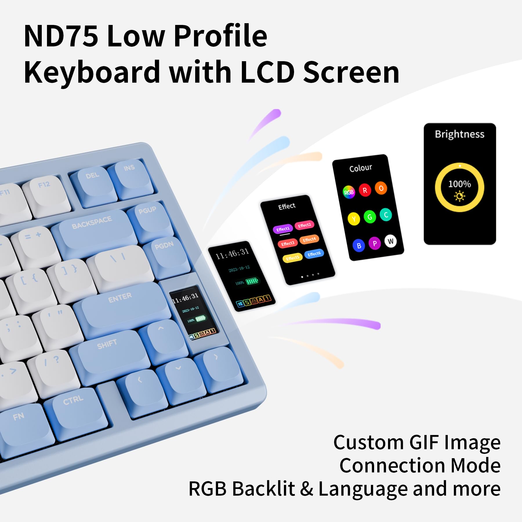 Amazon | Chilkey ND75 LP ロープロファイル アルミニウム メカニカル