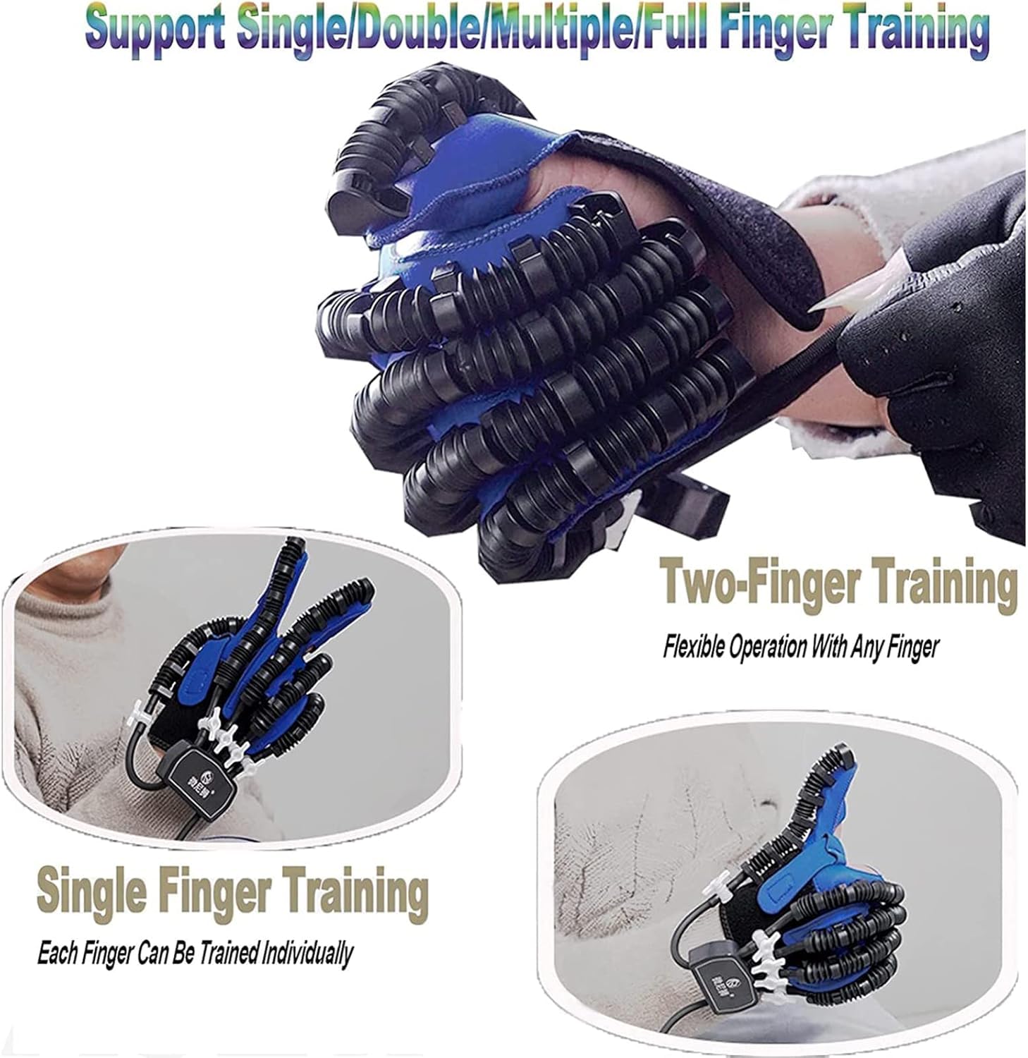 Gants De Robot De Rééducation De La Main électrique, Exercice des Doigts pour Les Patients Atteints D’hémiplégie D’avc, Attelle De Main D’entraînement des Doigts, Left Hand, L