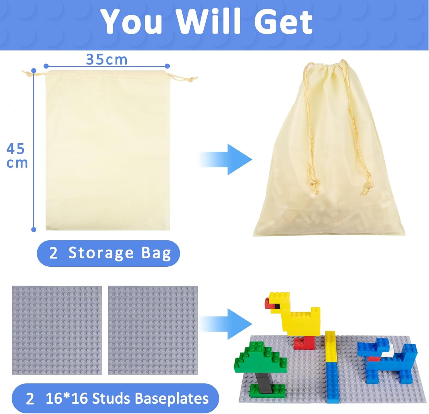 Cabeeskii Classic Building Blocks Bulk with 2 Base Plates, Building Bricks in 7 Size and 8 Color, Compatible with All Major Bricks, for Kids & MOC Lovers (Gray, 1008PCS)