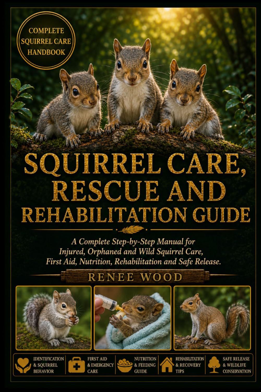 SQUIRREL CARE, RESCUE AND REHABILITATION GUIDE: A Complete Step-by-Step Manual for Injured, Orphaned and Wild Squirrel Care, First Aid, Nutrition, Rehabilitation and Safe Release.