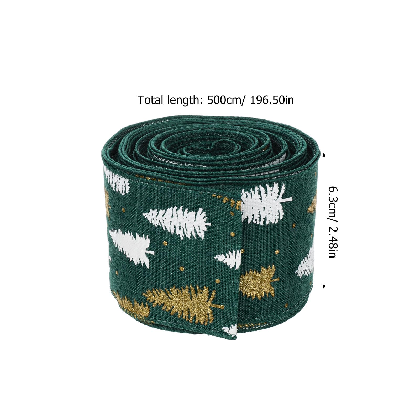 TOYANDONA 5 Rollen Weihnachtsbaum Schleifenband Grün aus Polyester für