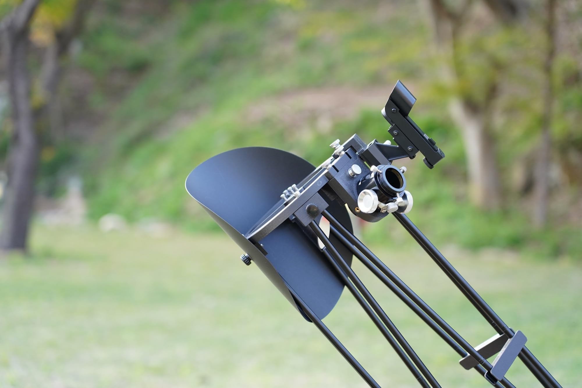 6 6" Dobsonian portatile ultra leggero con copertura luminosa e supporto per smartphone - Telescopio da viaggio compatto