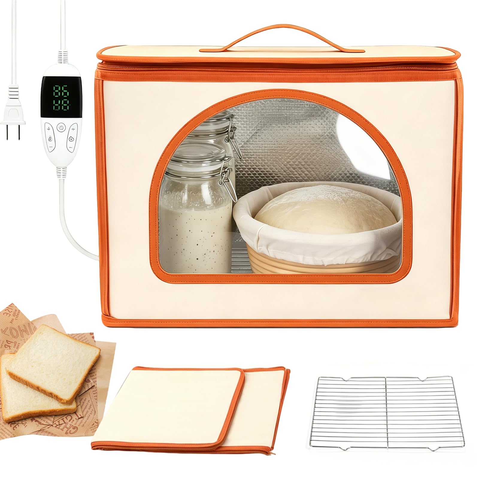 Fermentador plegable de 36L para panadería artesanal en casa