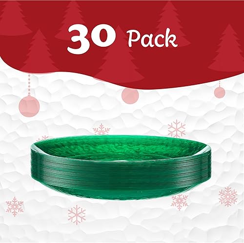Miniatura 6 de PLASTICPRO Paquete de 30 platos de plástico martillado, platos de plástico desechables pesados, elegantes platos de fiesta martillados verdes