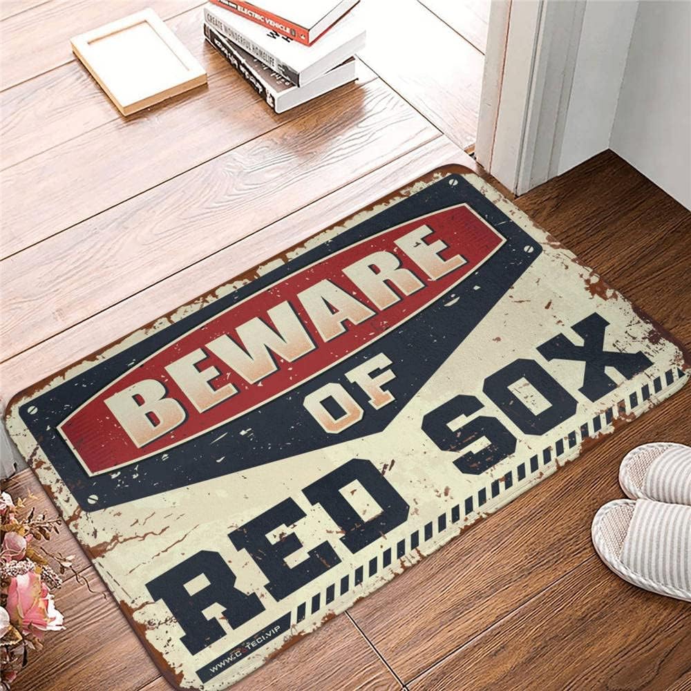 Dsoluuing Things for Boys Room Beware of Red Sox Rug Outdoor Doormats Welcome Mats Funny (Size : 65X90CM)