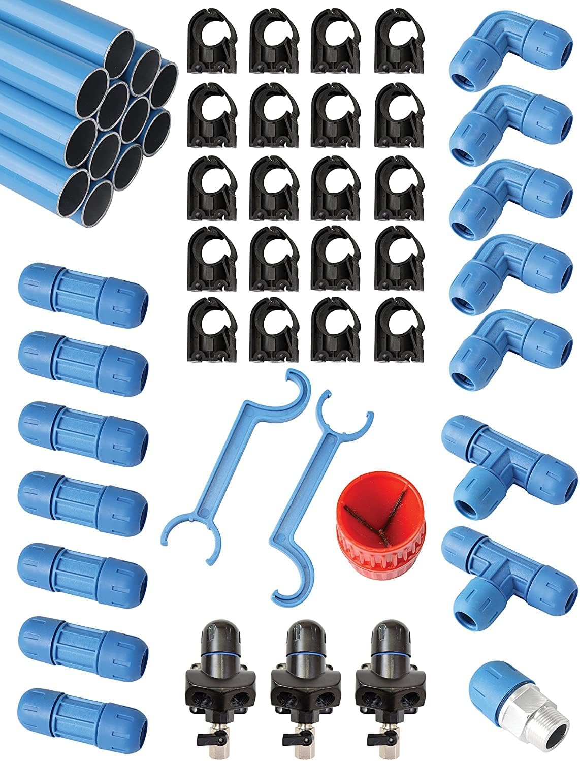 RAPIDAIR FASTPIPE F28070 3/4" Fastpipe Master Kit, 90', 3/4", Blue