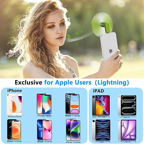 Miniatura 2 de MIUOLV Ventilador para iPhone, paquete de 3 ventiladores portátiles para teléfono celular compatible con mini ventilador para iPhone 14, iPhone 13