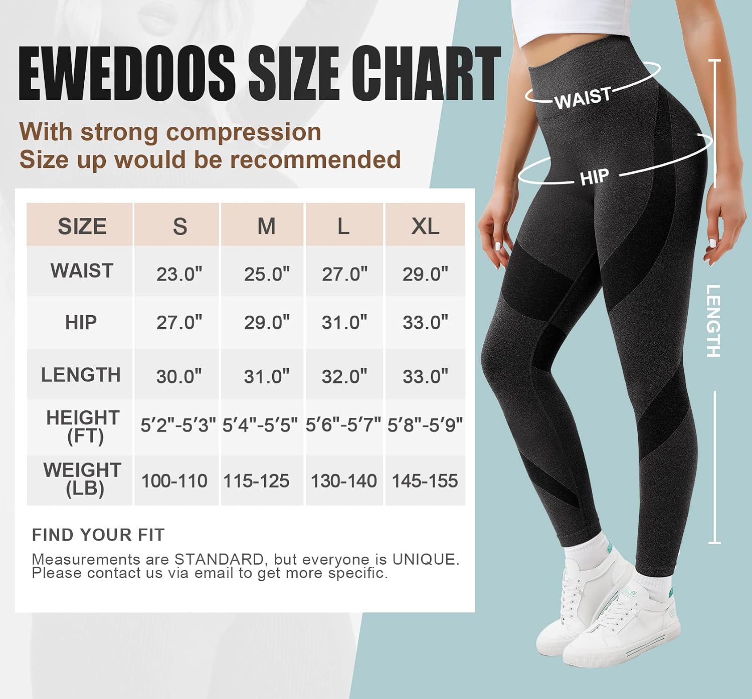 Ewedoos Seamless Leggings Workout Leggings for Women Butt Lifting Tummy Control Gym Leggings Yoga Pants for Women