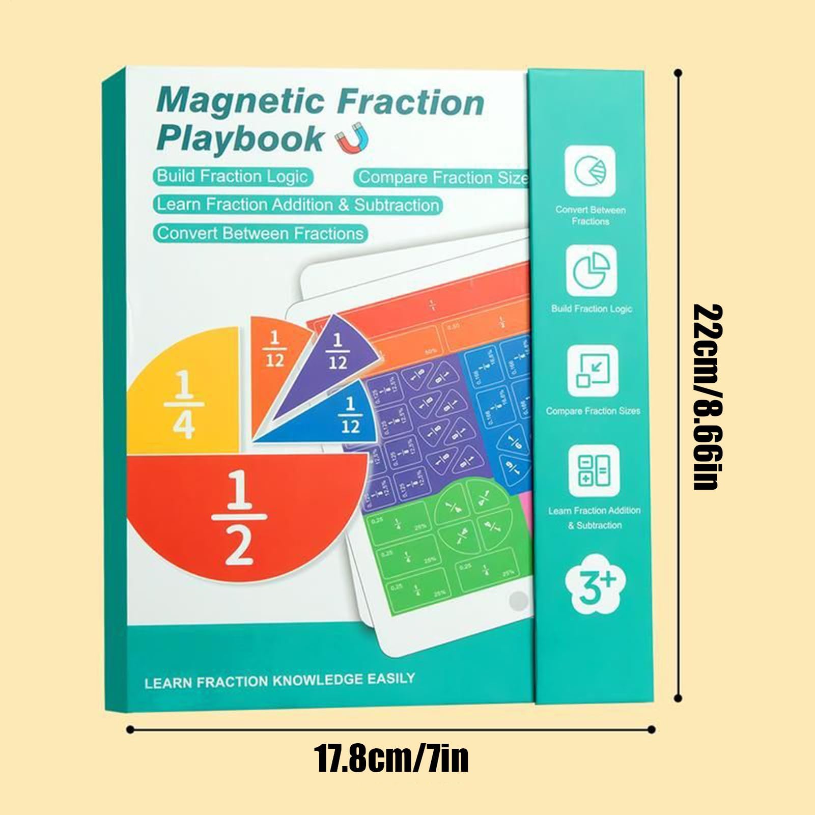 Fraction Magnetique Livre, Fraction Livres D'éTude IntéRessant, Fractions à Manipuler Jeux D'Apprentissage Interactifs Et Outils D'ActivitéS, Pour Enfants, éColes, Familles, à L'Enseignement Et Jeux D