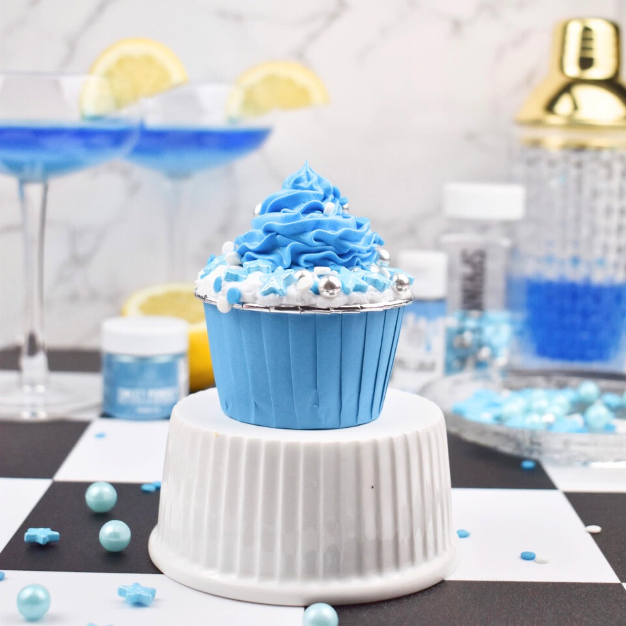 MakeSomeSweets BLUE OCEAN Comestibles Sprinkles BLEU - Vegan, sans huile de palme, décoration vibrante pour desserts, 100 g