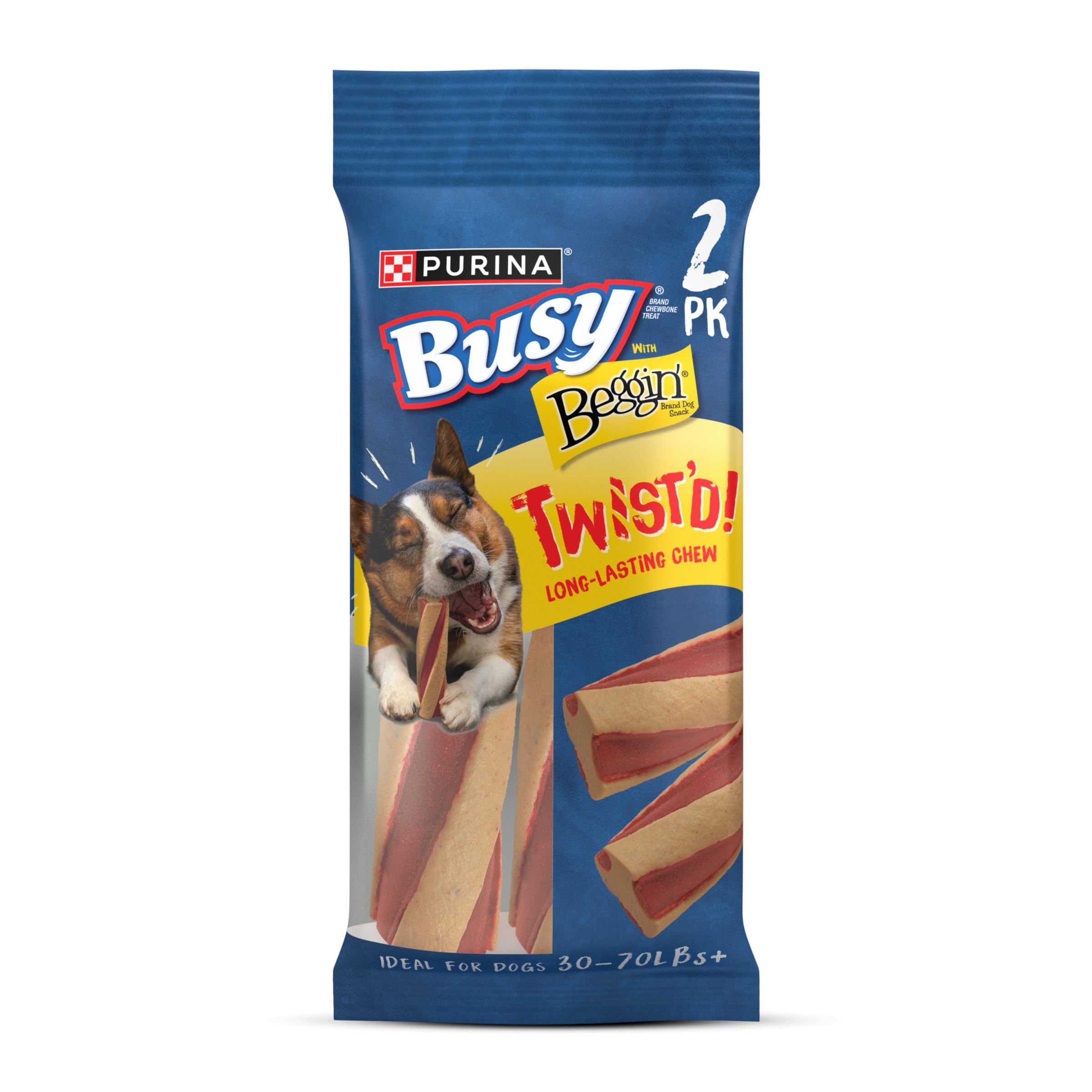 Purina Busy with Beggin’ Twist’d Adult Dog Chew Bone Treats - .