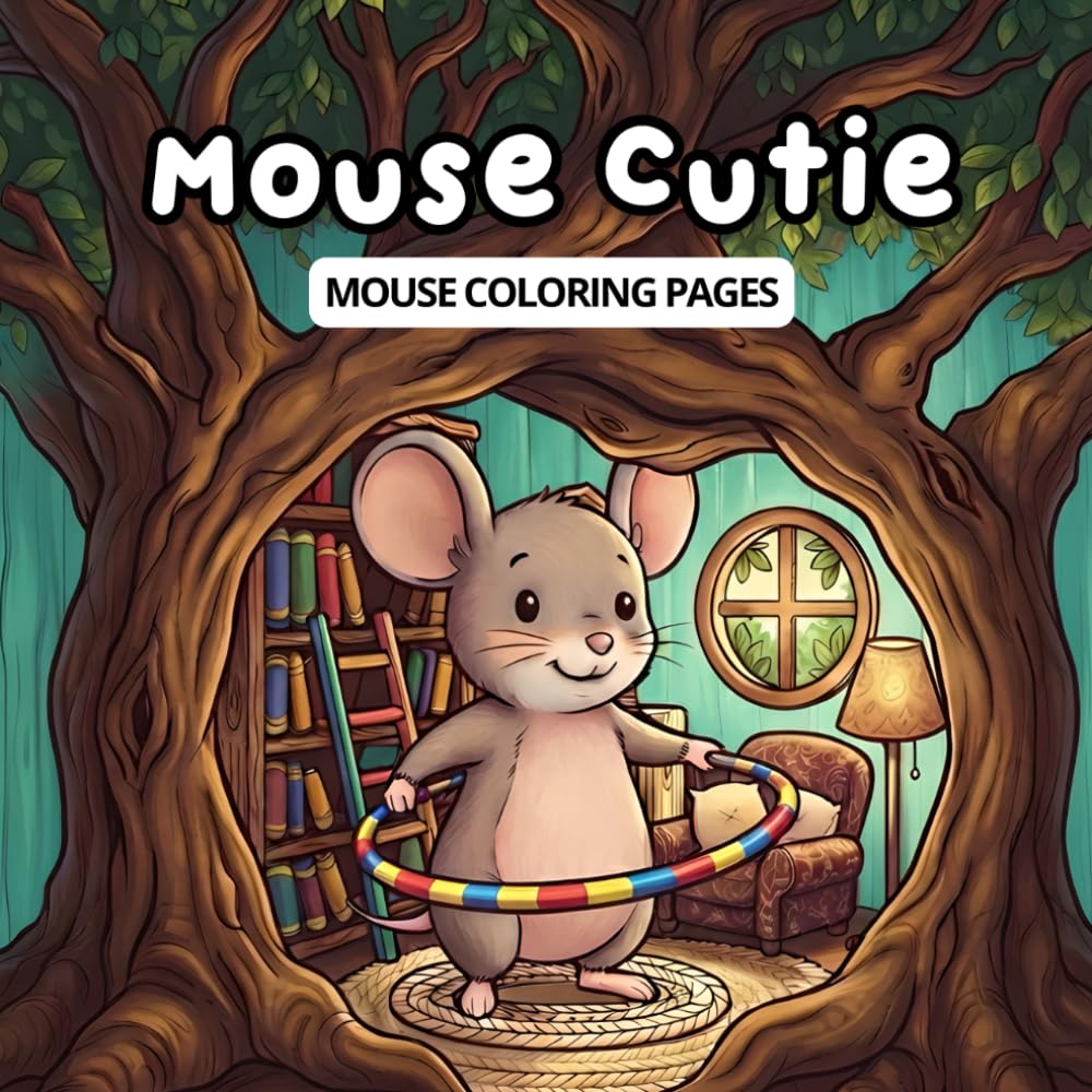 Mouse Cutie: Mouse Coloring Pages for Adults and Teens Featuring Adorable Mouse Nooks