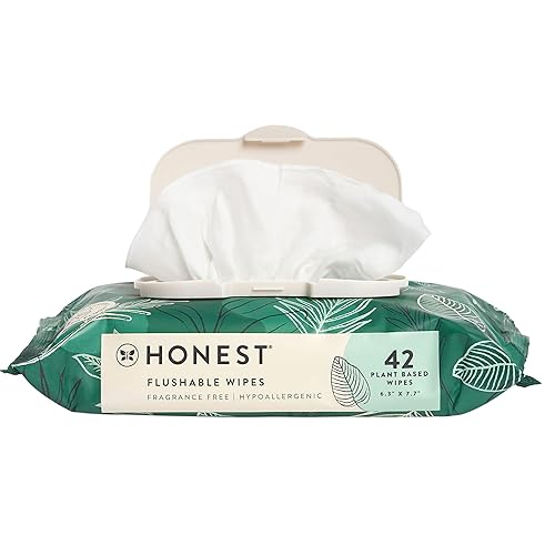 The Honest Company Toallitas hipoalergénicas enjuagables para piel sensible, hojas tropicales, 42 unidades