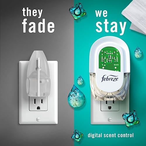 Miniatura 21 de Febreze Ambientador enchufable, repuesto de aceite perfumado que combate el olor, ambientadores para el hogar y el baño y la cocina, de larga