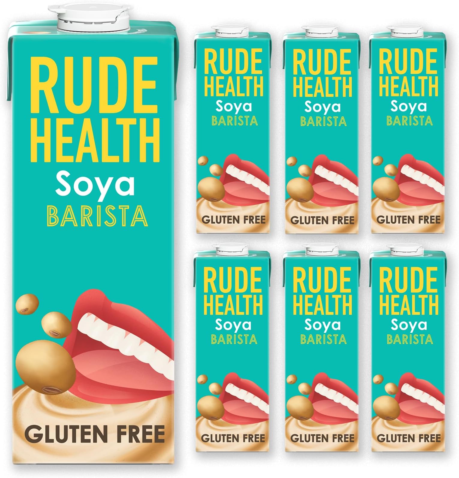 6 x 1 Litre Soya Barista Drink, Dairy Free, 100% Natural Drink, No Added Sugar, Healthy & Vegan Milk, Lactose Free Milk, No Additives, Gluten Free, Recyclable Packaging