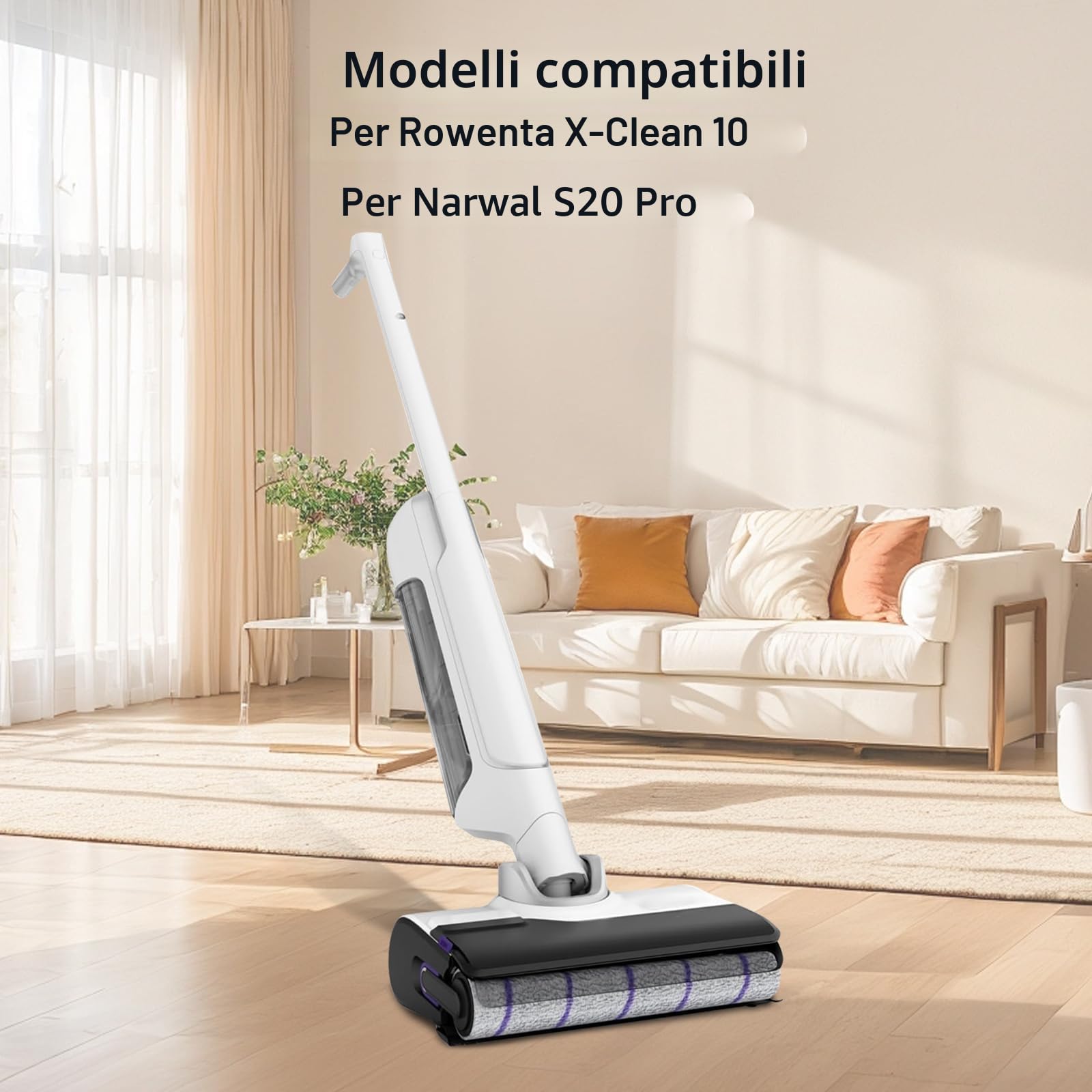 Spazzola a rullo di ricambio per Rowenta X-Clean 10, per Narwal S20 Pro accessori aspirapolvere per liquidi e solidi, rullo spazzola 2 + 2 filtri + spazzola di pulizia