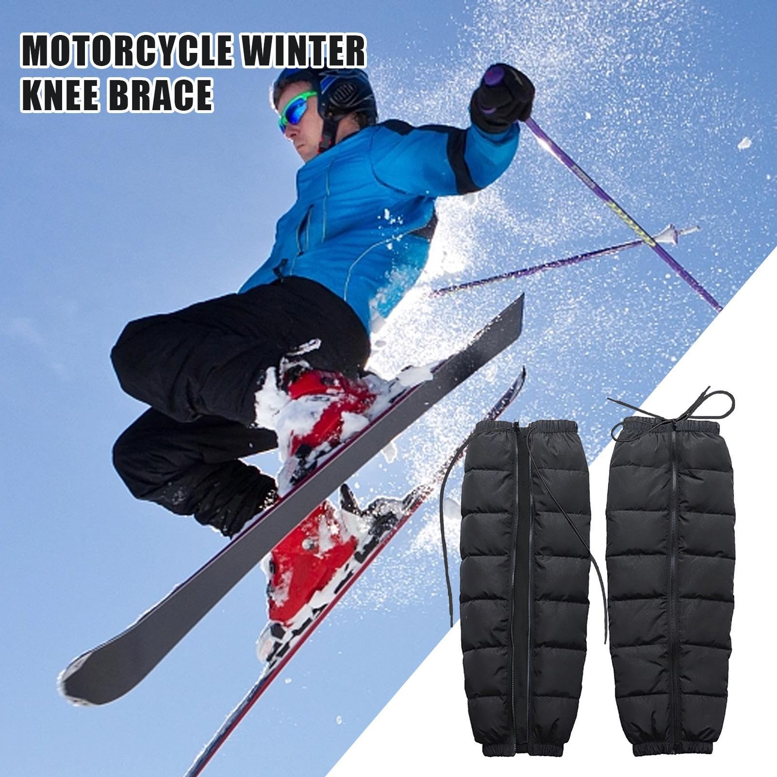 Roller-Beinschürze, Decke, Motorrad-Beinschutz, warme Beinstütze for den Winter, warme Motorrad-Knieschützer aus Samt, Beinwärmer for den Winter, Radfahren, gemütlicher warmer Knieschutz mit verstellb