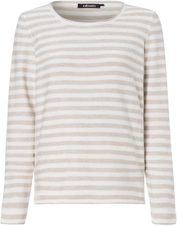 Olsen Light Sand Striped Jumper 16 Off White Amazon.co.uk Clothing