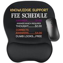 Ergonomic Mouse Pad with Wrist Rest Funny Gift Exchange, Non-Slip Rubber Base Mousepad for Pain Relief Laptop Home Office Supplies Desk Decor Coworker Friends Work Gifts Knowledge Support Fee