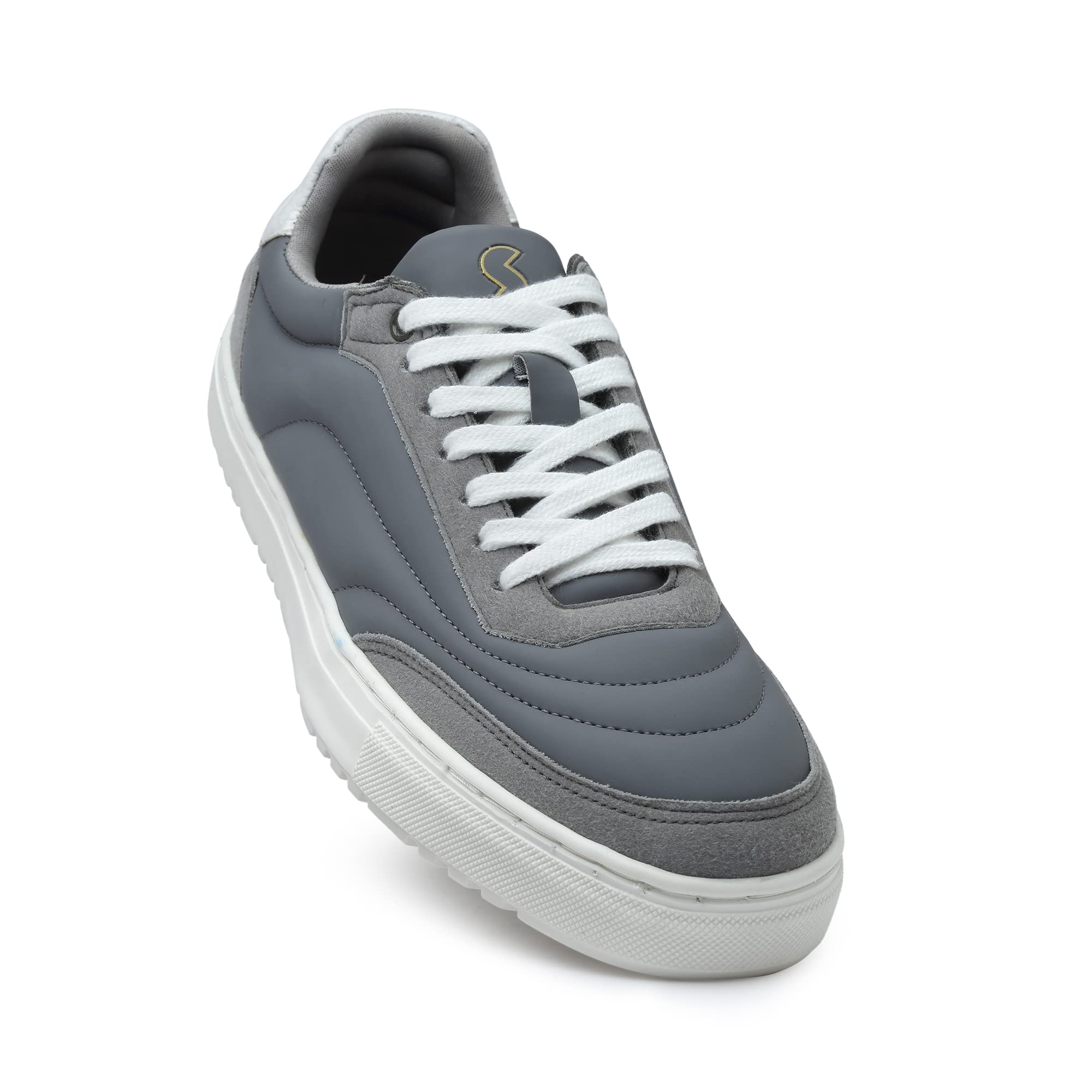SOLETHREADS Quilt | Casual Sneaker Lightweight Cushioned Lace-up Shoes for Men | Grey | 11UK (B0C63C6G8D) Amazon Price History, Amazon Price Tracker