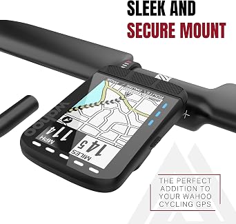 KOM Cycling Wahoo Elemnt Mount Compatible with Multiple Wahoo Computers Including The Wahoo Elemnt Bolt, Elemnt Roam, Elemnt Mini, and Elemnt - Multiple Colors 24g Out Front Computer Mount (Carbon) | powersports-electrical-device-mounts
