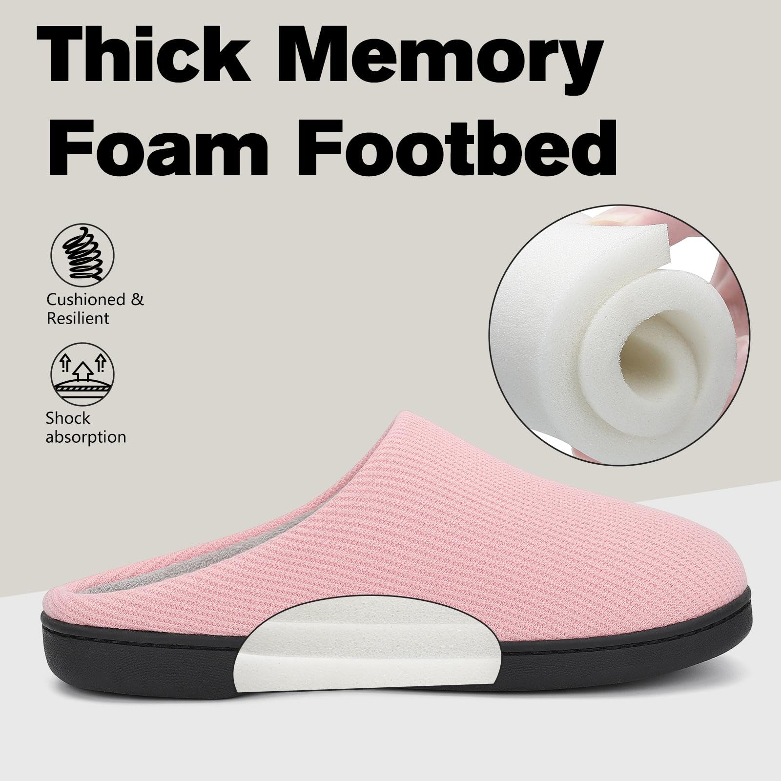 Mishansha Unisex Pantofole Donna Uomo Memory Foam Caldo Comode Antiscivolo Inverno Home Scarpe,36-47