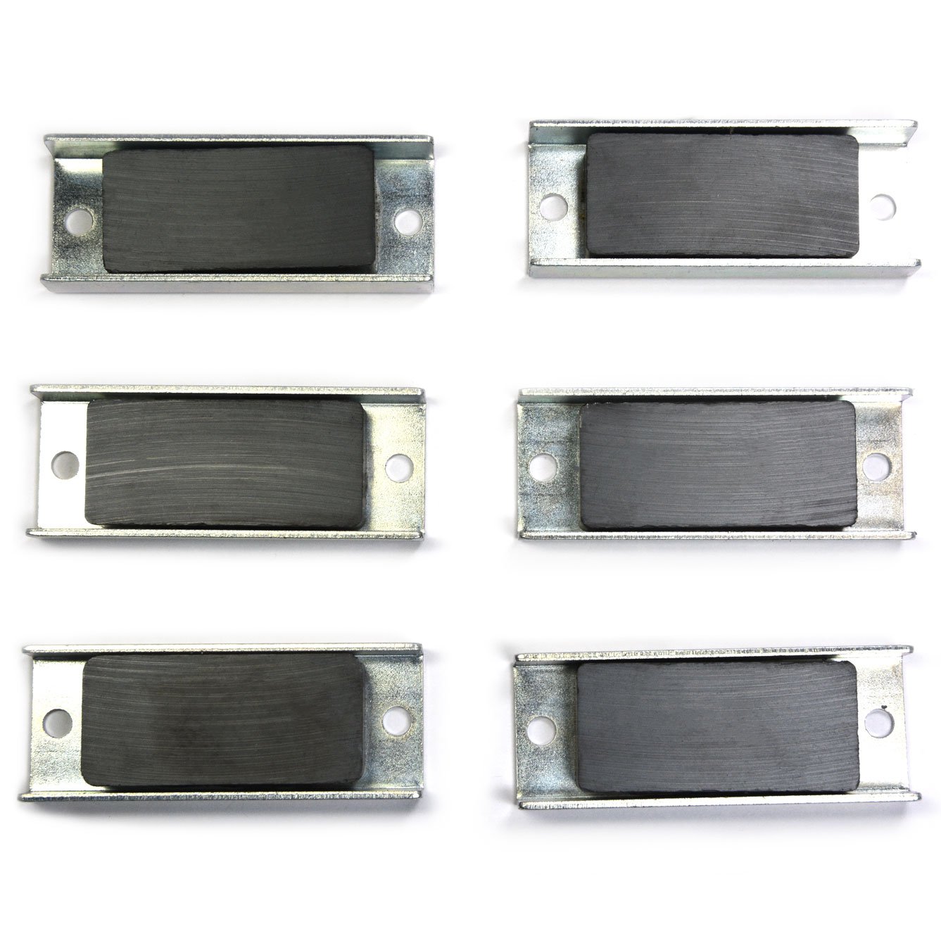 CMS Magnetics Ceramic Channel Magnets – 6 Pack, 24 LB Holding Power Each – Steel-Encased For Durability & Strength