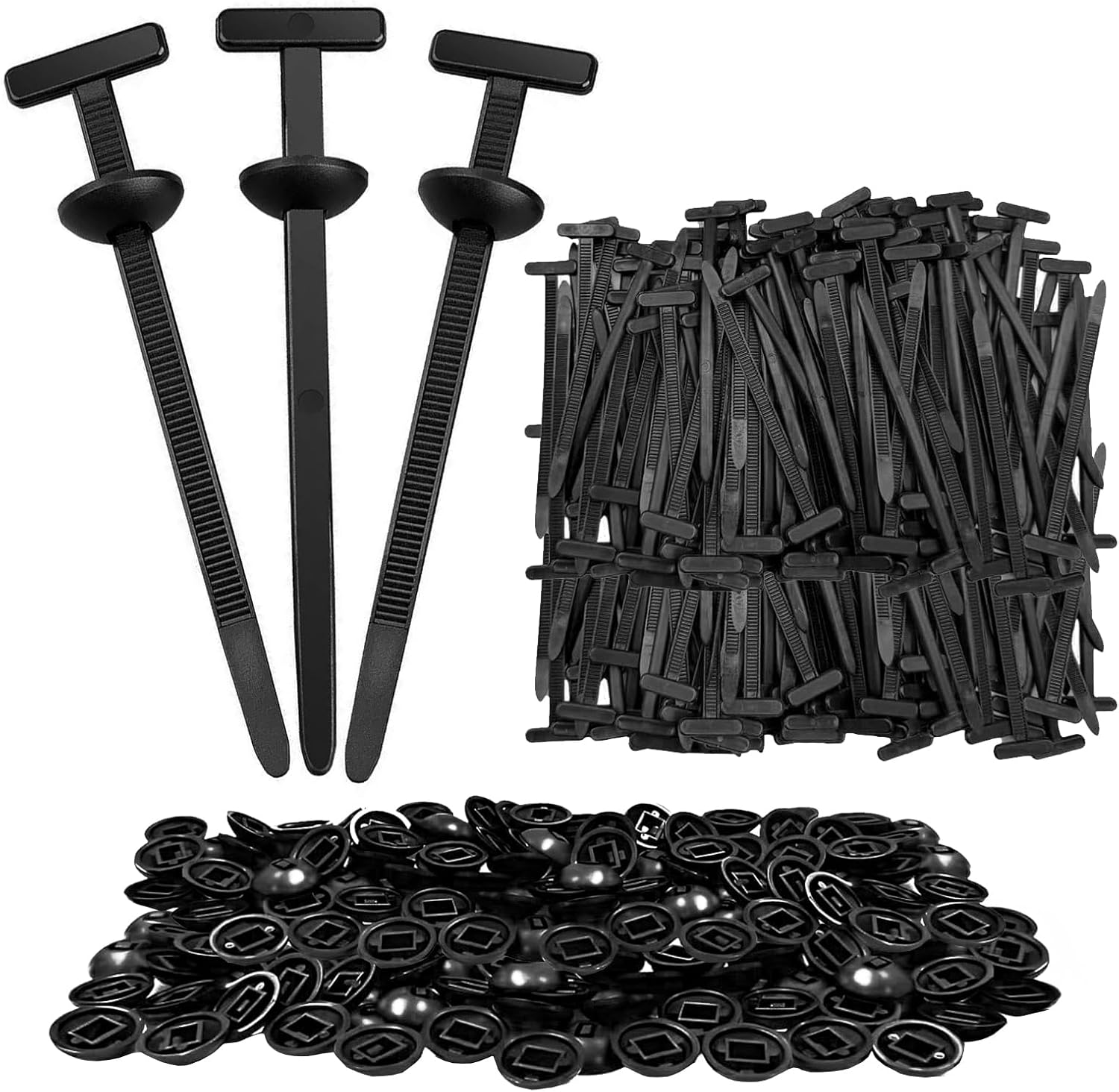 120PCS Nylon Universal Cable Tie Buckle Grip Auto Zip Tie Buckles Bumper Clips Plastic Clips Cable Ties Fixion Tools for Auto Body Parts Trim,Bumper and Fender Retainer Clip
