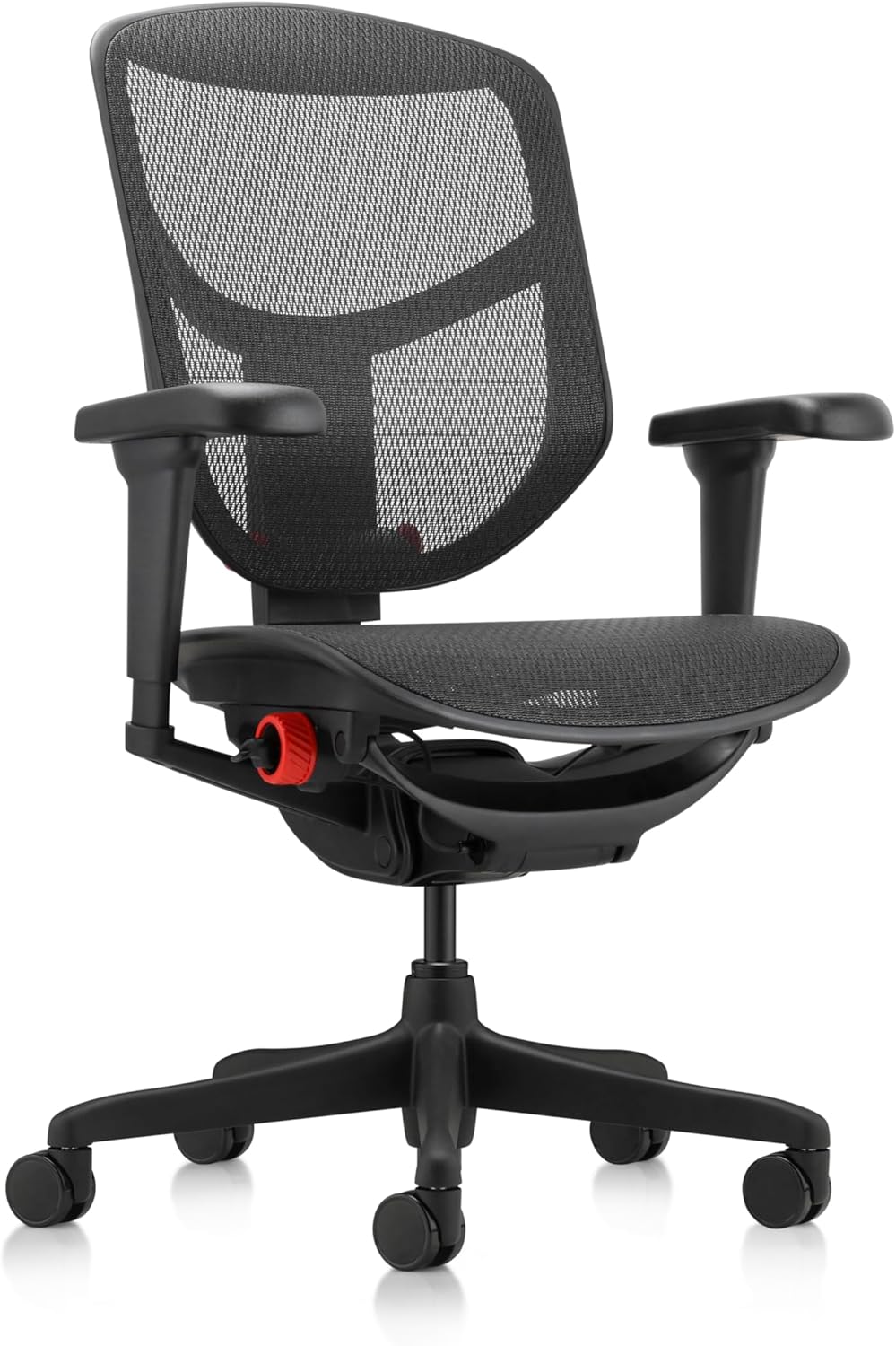 Ergohuman Quantum Ultra Mid Back Ergonomic Office Chair with Lumbar Support, Adjustable Mesh Desk Chair for Back Pain Relief, Black - Thumbnail 2