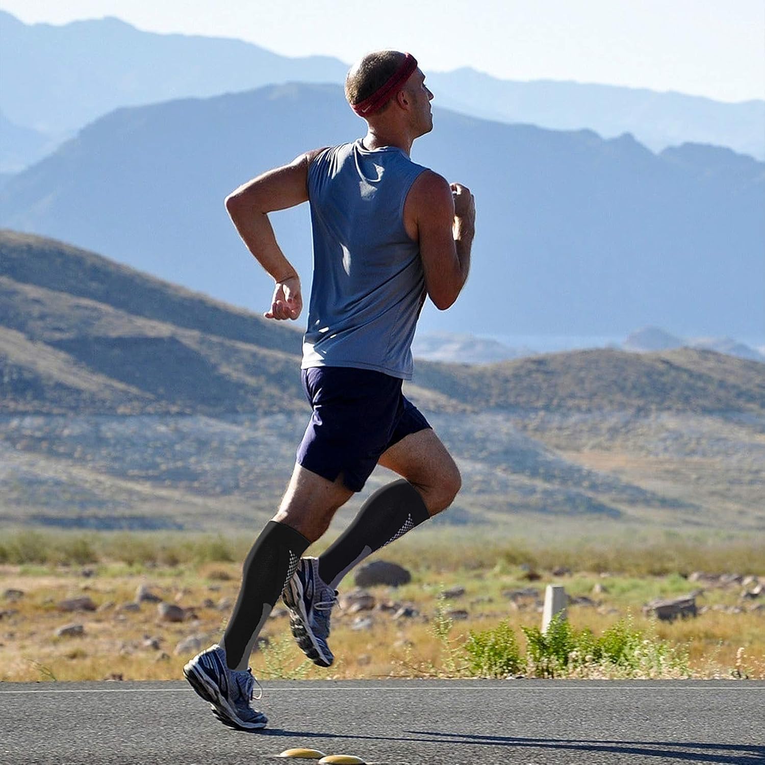 Double Couple 6 Pairs Compression Socks for Men Women 20-30mmhg Knee High Support for Sports Circulation - Image 3