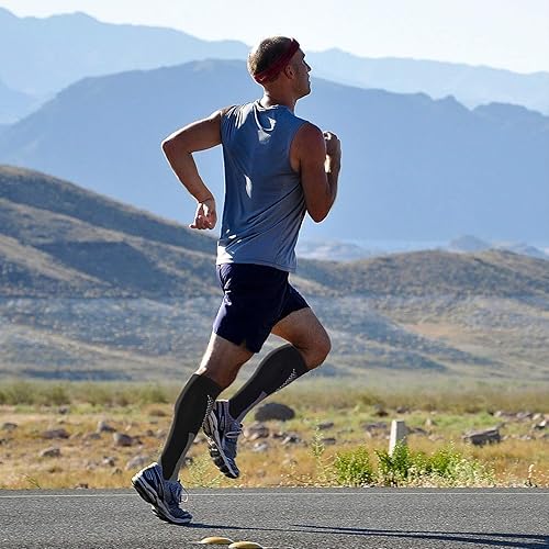 Miniatura 7 de 4 pares de calcetines de compresión para hombres y mujeres de 20-30 mmHg