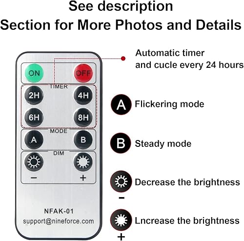 Miniatura 4 de Velas para ventana, funcionan con pilas, temporizadores remotos, luces LED sin llama, velas eléctricas con tapones extraíbles, portavelas para