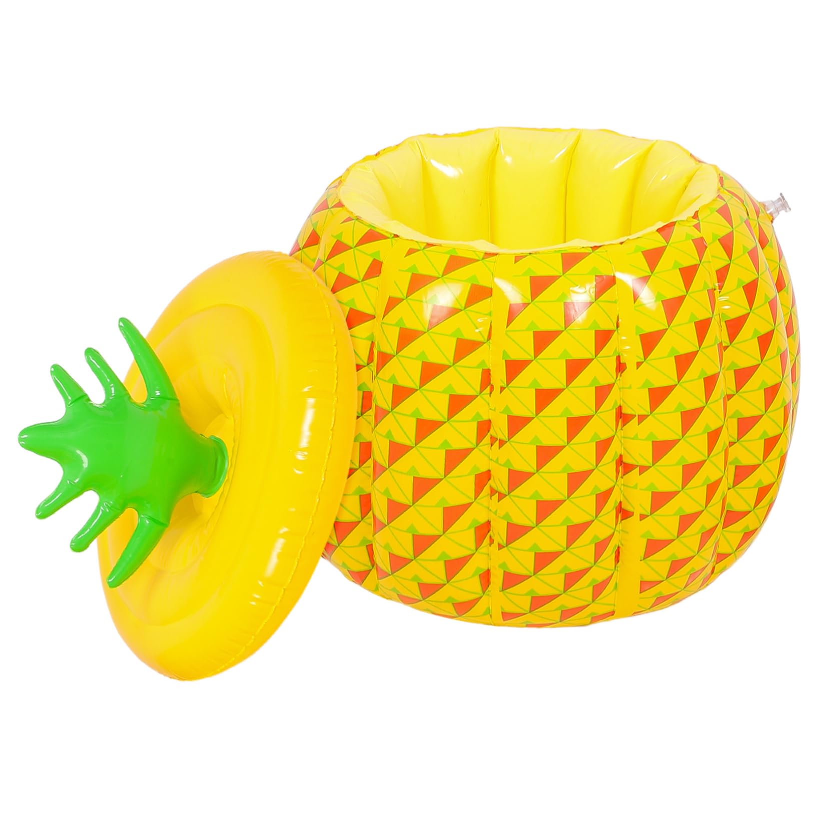 PRETYZOOM Pineapple Shape Inflatable Ice Bucket Lightweight Pvc Cooler Lid and Scoop Ideal for Outdoor Travel Camping