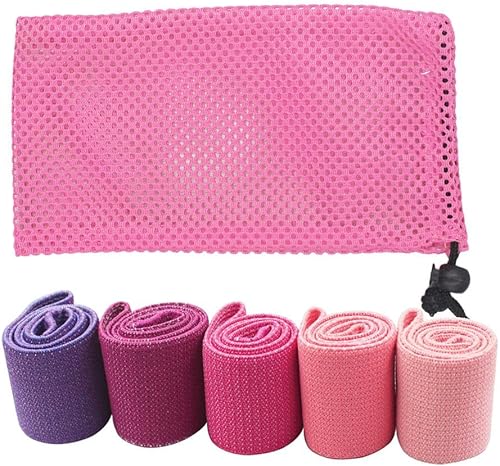 Miniatura 7 de Eeneme Juego de bandas de resistencia de tela, bandas de ejercicio de fitness, bucles de ejercicio antideslizantes, bandas corporales para piernas y