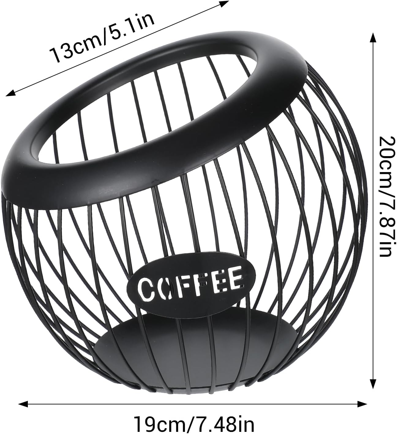 Sibba 2 Pack Large Capacity Coffee Pod Holders Basket, Coffee Pod Holder for KCup Versatile Coffees Capsule Storage Basket Coffees Bar Organizer for Counter Kitchen Countertop, Storage Bar Accessories