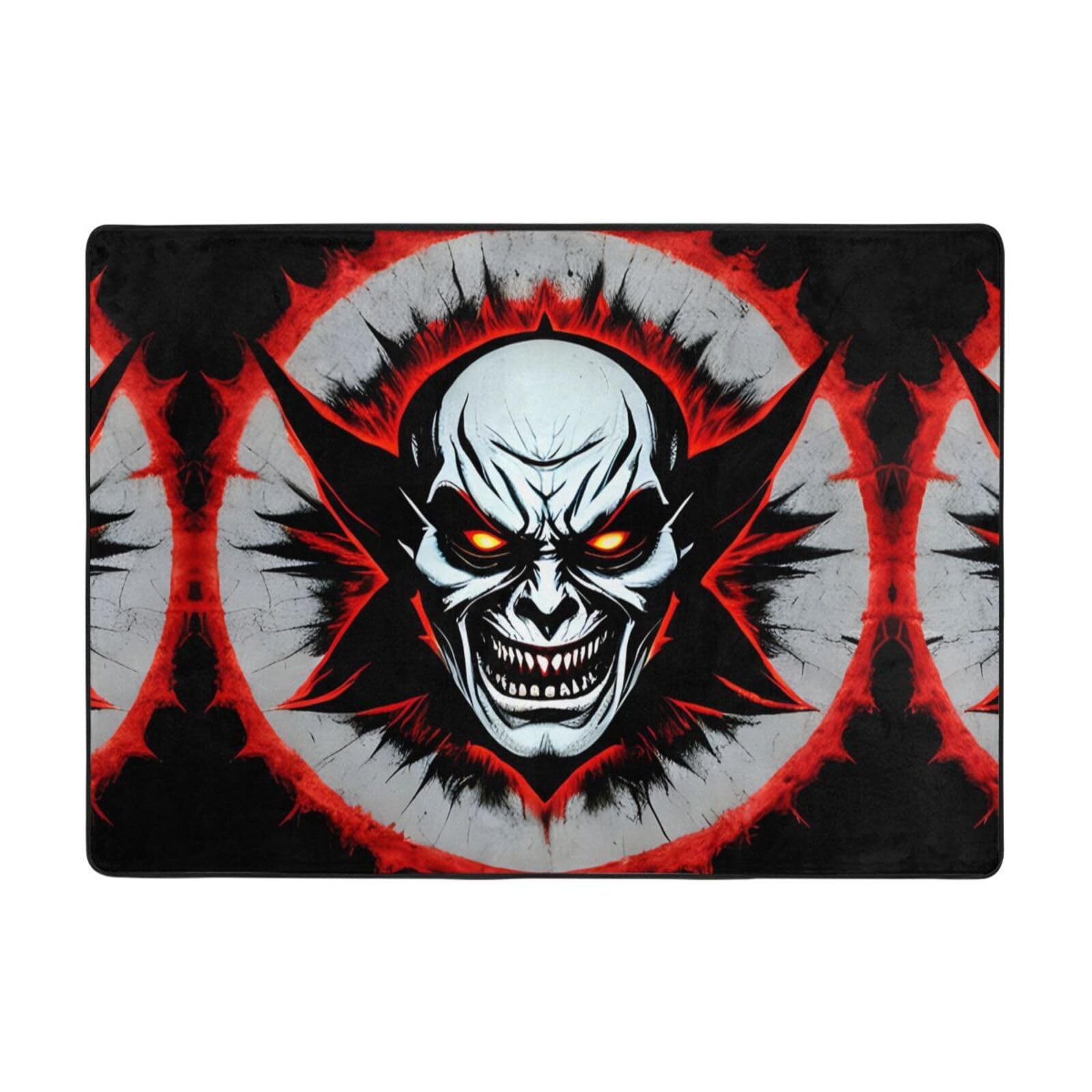 Tapis fantôme rouge et noir isolant et ultra moelleux pour grand bureau