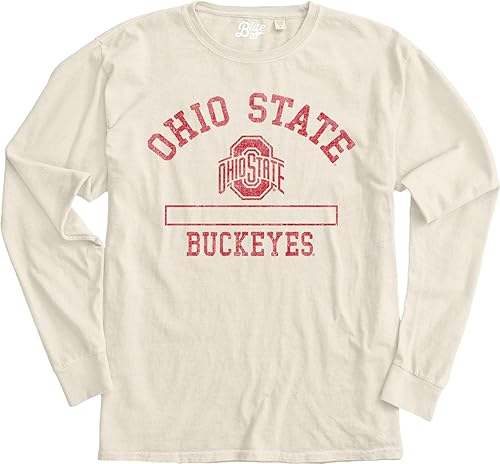 Miniatura 9 de Blue 84 Camiseta de manga larga con licencia oficial de la NCAA, teñido de marfil