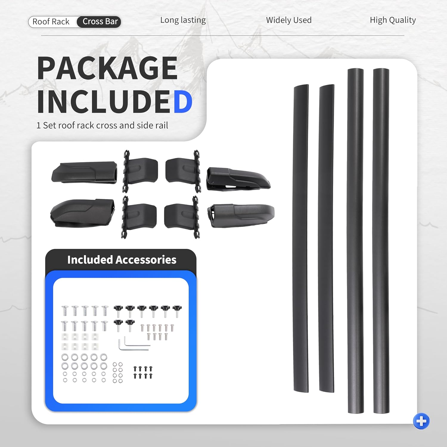 HECASA Cross Bar+Roof Rack Compatible with 2009-2015 Honda Pilot Roof Top Luggage Rack Cargo Carriers Side Rails Replacement for 75260-SZA-A03ZA 75250-SZA-A03ZA